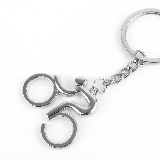 Silver Metal Bicycle Bike Cycling Opener Cycling Beer Riding Keychain Keyring Keyfob Cycling Beer Bottle Opener Key Chain Ring