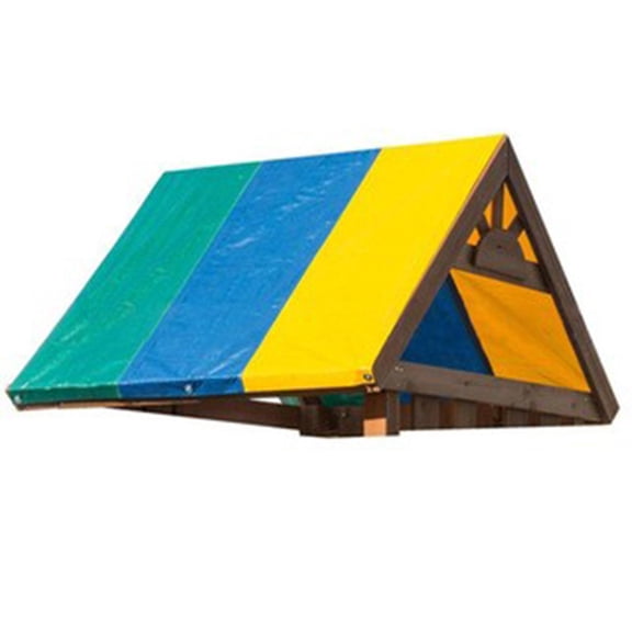 Juego de columpios de lona de repuesto Cola para patio Toldo techo Amarillo azul