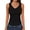 Black, variant on Womens V Neck Sleeveless Racerback Ribbed Knit Slim Fitted Basic Tank Top Shirt