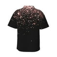 thumbnail image 3 of Balery Rose Gold Glitter1 Print Men's Hawaiian Shirts Short Sleeve Beach Shirt Relaxed Fit Vacation Button Down Shirts-X-Large, 3 of 9