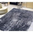 thumbnail image 5 of HR- Bohemian Chic Vintage Distressed 2 x 3 Area Rug Floorcover Leno Weave Abrash Design Novelty Rug Black and Gray Color, 5 of 9
