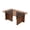 Walnut, variant on Hawsaiy Modern Glass Coffee Table with Wooden Base, Stylish End Table for Living Room & Office, Walnut(23.6"*39.4"*18.1")