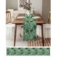 thumbnail image 3 of Tropical Leaves Table Runner 72 Inches, Summer Nature Botanical Palm Leaf Bed Runner Dresser Scarves Tabletop for Indoor Outdoor Parties/Ceremony/Banquet, 18" x 72", 3 of 8