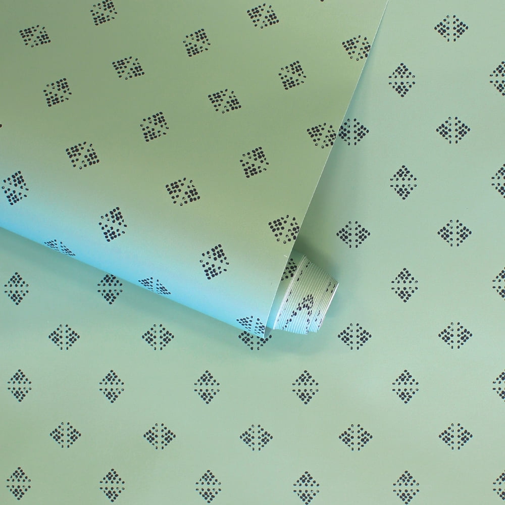 Tempaper Gem Geo Green Peel and Stick Wallpaper, 20.5" x 16.5'