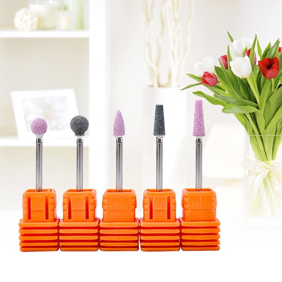 LULULION Professional Nail Drill Bit Stone Dead Skin Removal 5 Pcs