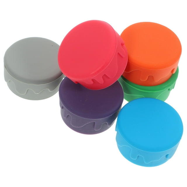 SHOWERORO 6 Pcs Bouchon de Bouteille en Silicone Couleur Assortie Forme Ronde Joint Hermétique pour Bars