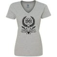 thumbnail image 3 of Inktastic Born in 1961 Limited Edition Women's V-Neck T-Shirt, 3 of 5