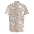 thumbnail image 3 of Blusa y camisa de manga corta con cuello vuelto para hombre, camisa informal de moda con estampado de hojas y solapa de manga corta, blusa para hombre, 3 of 4