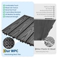 thumbnail image 6 of EuKer Interlocking Deck Tiles, 9-Pack Waterproof Wood-Grain Tiles for Indoor & Outdoor, Gray, 6 of 8