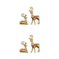 thumbnail image 2 of Wosthever Estatuilla de estilo único para un hogar elegante – Decoración hecha a mano Estatua de decoración del hogar Artesanías hechas a Ciervo de la suerte/oro 2Conjunto, 2 of 6