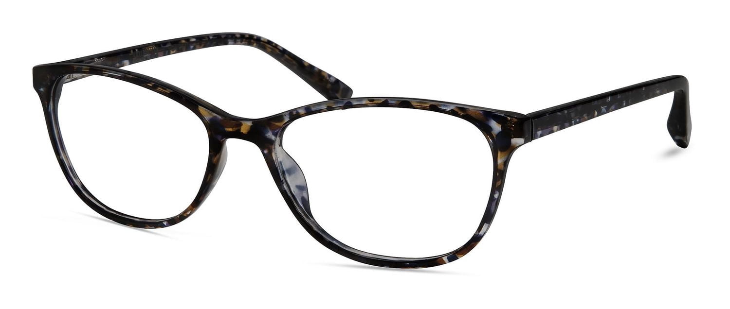 Colour Block Lunettes De Vue Pour Femmes, Vcwc11, Bleue Tortue, 54-17-145