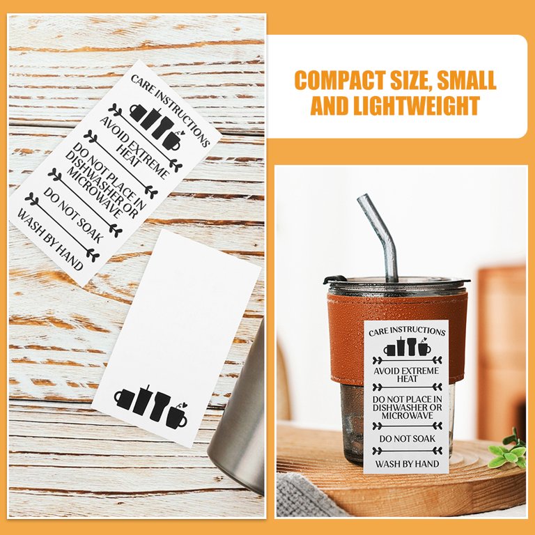 eease-100pcs-cup-care-instructions-tags-small-business-glass-cup-care-guide-tags-package-cards-walmart-com