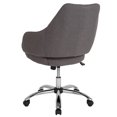 thumbnail image 3 of Madrid Home and Office Upholstered Mid-Back Chair in Black Leather, 3 of 4