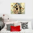 thumbnail image 5 of BCIIG Lovely little bird flower house Indoor art wall decoration home is suitable for living room, bedroom, office, dining room, club decoration, can hang Canvas painting 16x12in, 5 of 6