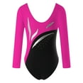 thumbnail image 2 of YONGHS Kids Girls Rhinestone Gymnastics Ballet Dance Leotard Skating Jumpsuit Biketard Bodysuit Hot Pink 10, 2 of 5