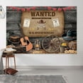 thumbnail image 4 of Western Cowboy Mugshot Backdrop Money Reward Photography Background Rustic Western Wooden Prison Backdrop Wild West Party Photo Booth Props Photographic Studio Photo Backgrounds Tablecloth, 4 of 5