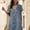 Blue, variant on Womens Nightgown Dress Women's Snaps Front Closure House Dress Short Sleeve (Dark Blue,M)
