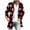 Burgundy, variant on Herrnalise Mens Faux Fur Coat Winter Fashion Printed Slim Long Sleeve Single-breasted Woolen Trench Coat Tops Long Trench Coat Motorcycle Jakcet