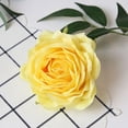 thumbnail image 1 of Cabeza de flor de rosa de tela de seda, flor artificial, flor artificial, decoración del hogar para bodas, disfraces, 1 of 6