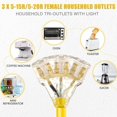1.5ft 20A Generator Power Cord Adapter L5-20P to 3X 5-15R/5-20R with ...