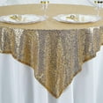 thumbnail image 6 of BalsaCircle 60" x 60" Gold Sequin Square Table Overlays Wedding Catering Tablecloth Linens, 6 of 8