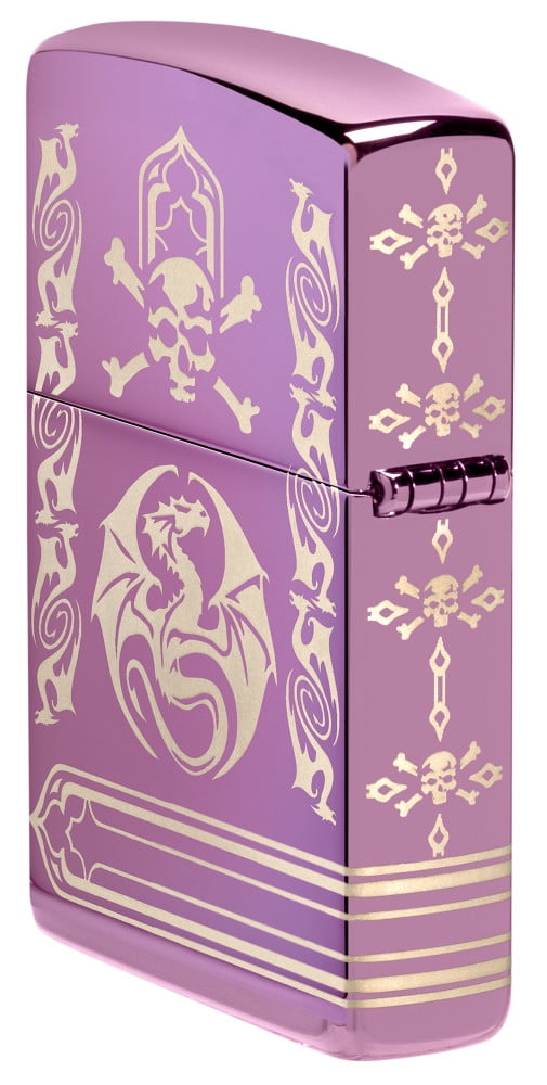 Zippo 48574 Anne Stokes High Polish Purple Windproof Lighter