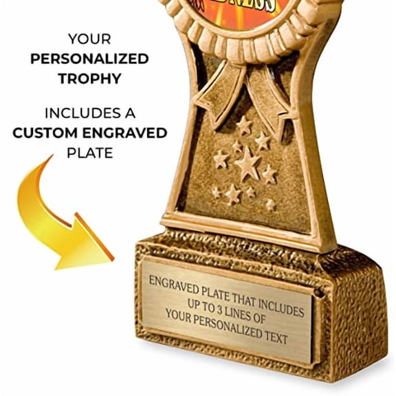 March Tournament Loser Trophy for Last Place - Customized Basketball Worst Bracket for Madness - Badness Award - Personalized Engraving with Gold Plate