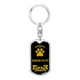 thumbnail image 1 of Working Kelpie Keychain Stainless Steel or 18k Gold, 1 of 8