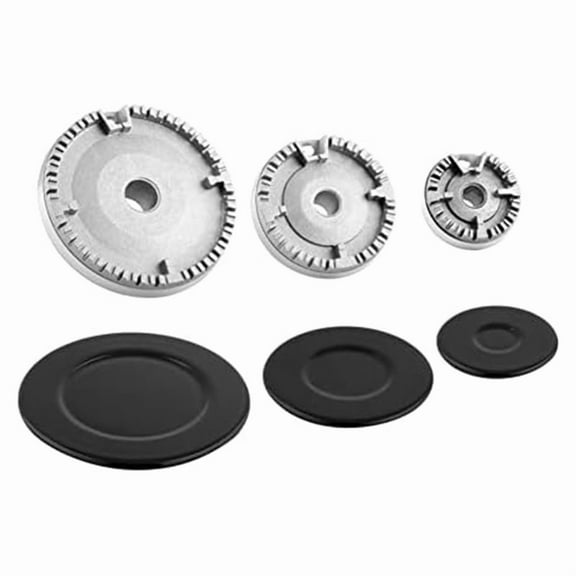 Universal Cooker Hat Set Gas Stove Burner Caps and Burner Replacement Kit Fit Most Metal00X6179
