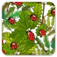 thumbnail image 2 of Vinyl Drink Coasters - Set of 4 - Ladybugs and Leaves, 2 of 3