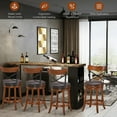 thumbnail image 5 of Costway Set of 4 Bar Stools Swivel 25'' Dining Bar Chairs with Rubber Wood Legs, 5 of 11