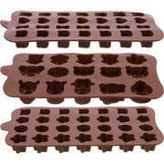 3 Pcs Chocolate Mold Small Molds Pudding Moulds Silicone Ice Cube Trays Tasty Food Baking Fruit Candy