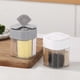 thumbnail image 2 of Sugar Bowl, Transparent Spice Jar 4 in 1 Salt and Pepper Seasoning Bottle with Lid Kitchen -Proof Condiment Cruet Storag, 2 of 5