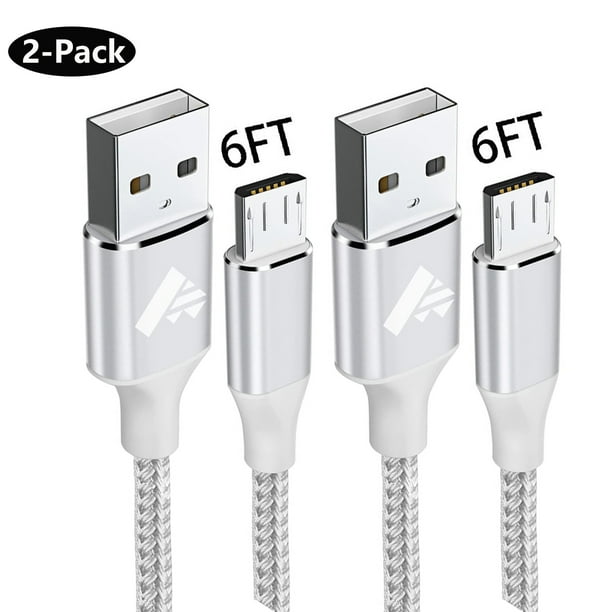 Aioneus 6FT Micro USB Cable, Android Charger Cord Nylon Braided Fast