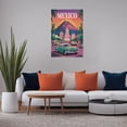 thumbnail image 5 of Monterrey Retro City Travel Poster with Sunset Mountains And Palm-lined Streets Print Poster, 5 of 8