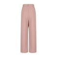 thumbnail image 5 of Womens Wide Leg Dress Pants High Waisted Loose Fit Business Casual Work Trousers Outfits With Pockets (XS, Pink), 5 of 5
