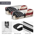 thumbnail image 4 of Pofeuu American Flag Butterfly Wall Print Leather Pencil Case, Leather Pencil Pouch Large Capacity, Big Pencil Pouch with Zipper Vintage Pen Bag Fountain Pen Holder, 4 of 7