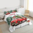 thumbnail image 3 of Homewish Merry Christmas Full Size Comforter Sets,Rustic Western Farmhouse Bedding Comforter Set,White Green Red Bedding Sets For Boys Kids,Microfiber Bedroom Decor Reversible,3 Pieces, 3 of 8