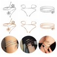thumbnail image 5 of Retro Hollow Body Bracelet Adjustable Arm Ring Armband Arm Chain Arm Bangle GOLD STYLE-1, 5 of 8