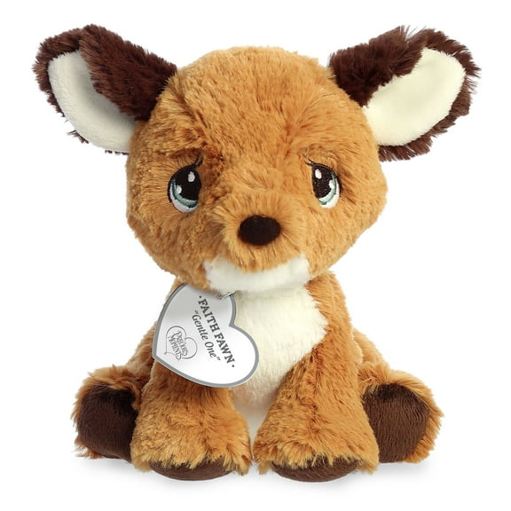 Aurora - Small Brown Precious Moments - 7" Faith Fawn - Adorable Stuffed Animal