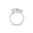 thumbnail image 4 of 3.80 Carat (Ctw) Green Quartz and Sky Blue Topaz Ring in Sterling Silver, 4 of 6