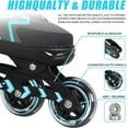thumbnail image 2 of SubSun Inline Skates for Adults Men Women Adjustable Aggressive Durable Roller Blades with Giant Wheels Teal L, 2 of 7