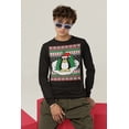 thumbnail image 2 of Old Glory Mens Penguin on Ice Ugly Christmas Sweater Long Sleeve T Shirt, 2 of 6