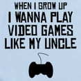 thumbnail image 2 of CafePress - Play Video Games Like My Uncle Body Suit - Baby Light Bodysuit, Size Newborn - 24 Months, 2 of 4