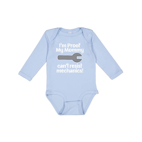 Inktastic Mechanic Daddy Proof Mommy Cant Resist Boys or Girls Long Sleeve Baby Bodysuit