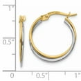 thumbnail image 2 of Beautiful 14K Two-Tone Polished Hoop Earrings, 2 of 2