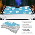 thumbnail image 4 of Kdxio Cute Healthy Teeth Print Front Windshield Sun Shade,Folding Auto Sunshade for Car Truck SUV-Small, 4 of 7