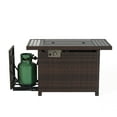 thumbnail image 4 of Aoxun Propane Fire Pit Table, 40 in CSA Propane Fire Table Rectangular, 50,000 BTU Auto Ignition Gas Fire Pit for Outside Patio Deck, Brown Wicker, 4 of 13