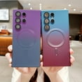 thumbnail image 4 of Gradient Magnetic Samsung Galaxy S23 Ultra 5G Phone Case, Compatible with MagSafe, Upgraded Camera Lens Film Protection Shockproof Matte Cases for Galaxy S23 Ultra 6.8" (Purple Gray), 4 of 9