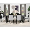 thumbnail image 6 of Pemberly Row Wood Dining Table with Removable Extension Leaf Black, 6 of 15